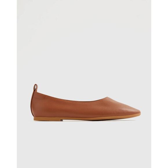 Quince Italian Leather Glove Ballet Flat Cognac 9.5 New - Picture 2 of 10